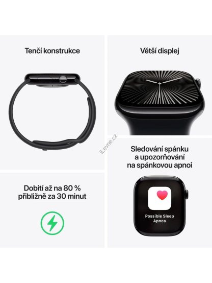 Apple Watch Series 10 GPS 42mm Stříbrný hliník s oblačně modrým provlékacím řemínkem
