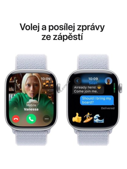 Apple Watch Series 10 GPS 42mm Stříbrný hliník s oblačně modrým provlékacím řemínkem