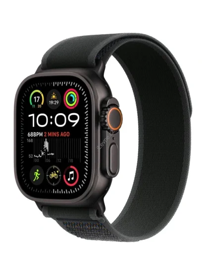 Apple Watch Ultra 2 49mm Černý titan s černým trailovým tahem - M/L