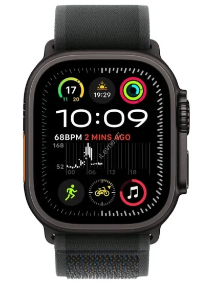 Apple Watch Ultra 2 49mm Černý titan s černým trailovým tahem - M/L