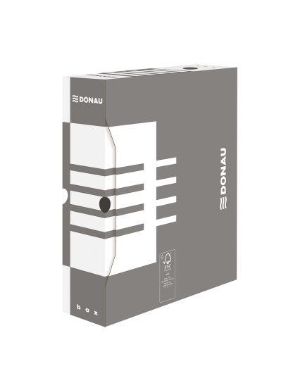 archivační box, A4/100 mm, lepenka, šedý