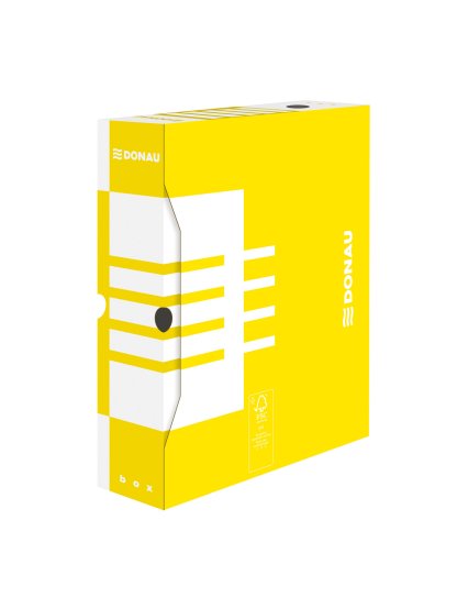 archivační box A4/120 mm lepenka, žlutý