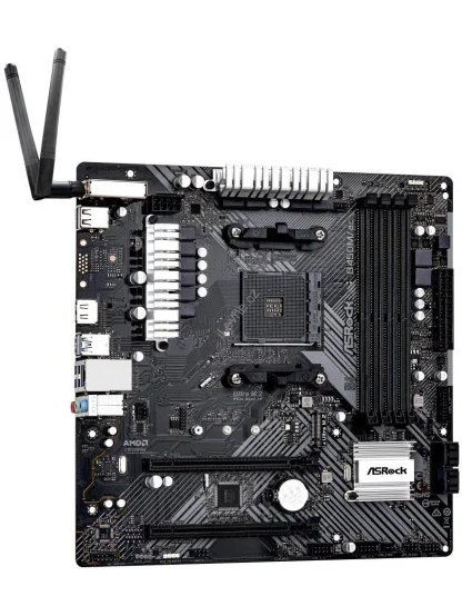 ASRock B450M/AC R2.0 / AMD B450 / AM4 / 4x DDR4 DIMM / M.2 / HDMI / WiFi / mATX