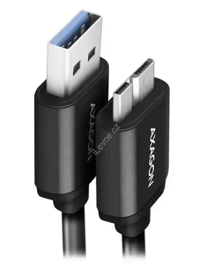 AXAGON datový a nabíjecí kabel SPEED USB-A na Micro-B USB / USB 3.2 Gen1 / 3A / ALU / TPE