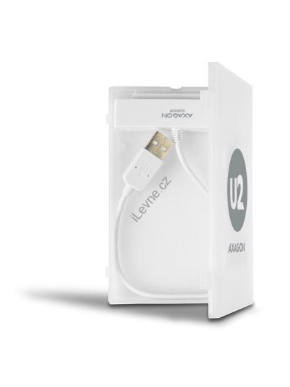 AXAGON pouzdro na 2,5" disk / ADSA-1S / USB 2.0 / SATA / USB-A / bílé