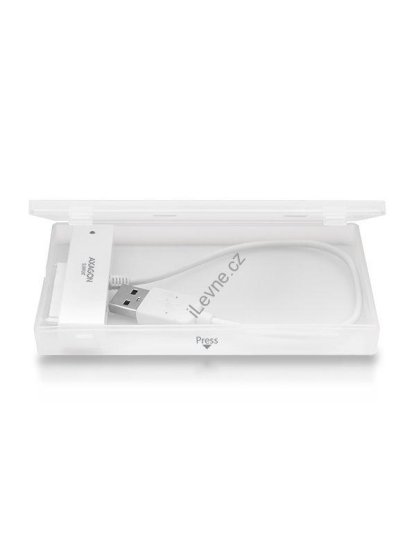 AXAGON pouzdro na 2,5" disk / ADSA-1S / USB 2.0 / SATA / USB-A / bílé
