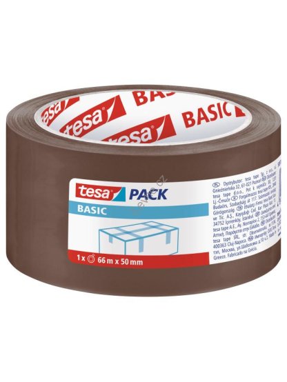 balicí páska BASIC, 66 m x 50 mm, PP, hnědá