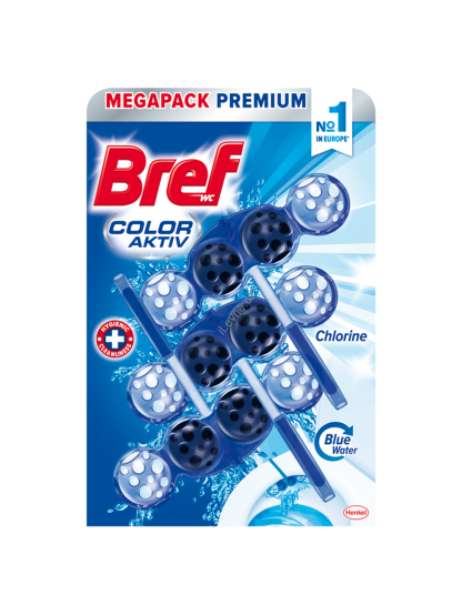 Bref WC Color Aktiv blok Blue Water Chlorine 3x50g
