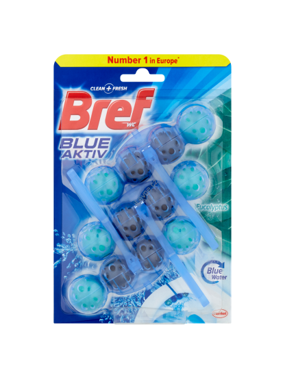 Bref WC Color Aktiv blok Blue Water Eucalyptus 3x50g