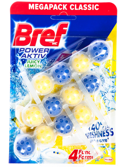 Bref WC Power Aktiv kuličky Lemon 3x50g