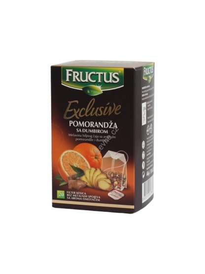 Čaj FRUCTUS Tea, pomeranč, zázvor Exclusive (20x2.2g)