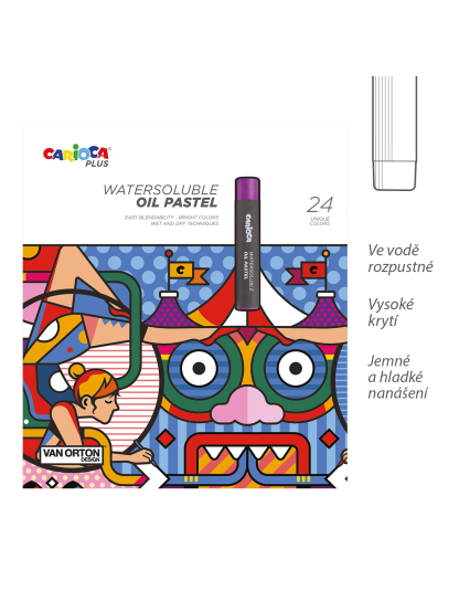 olejové pastely, box, 24 ks