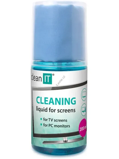 CLEAN IT čistící roztok na obrazovky s utěrkou, 200ml