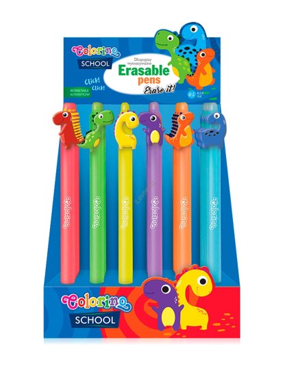 Colorino gumovatelné pero Dinosauři, modrá náplň