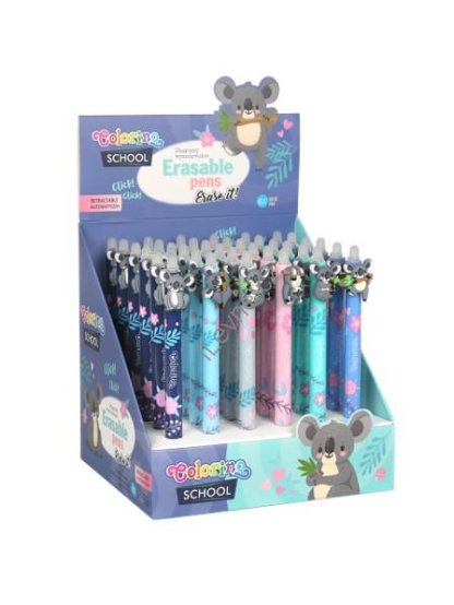 Colorino gumovatelné pero - koala, modrá náplň