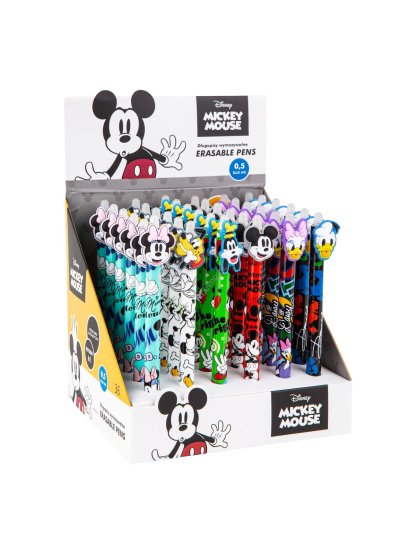 Colorino gumovatelné pero - Mickey Mouse, 36 ks, modrá náplň, displej