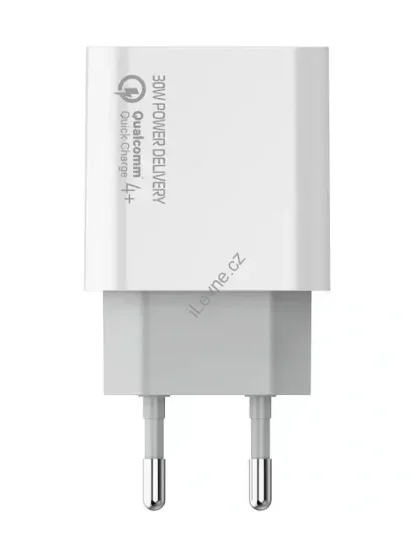 COLORWAY 1x USB a 1x USB-C/ turbo síťová nabíječka/ 30W/ 100V-240V/ Bílá