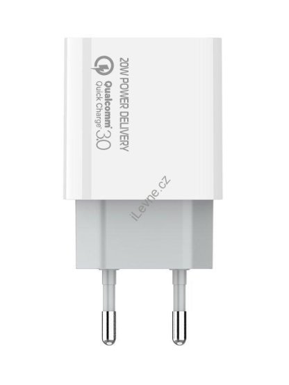 COLORWAY 1x USB-C/ síťová nabíječka/ 20W/ 100V-240V/ Bílá