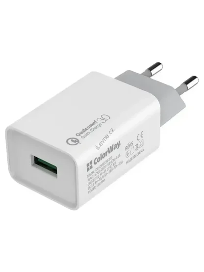 COLORWAY 1x USB/ síťová nabíječka/ 18W/ 100V-240V