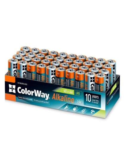 Colorway alkalická baterie AA/ 1.5V/ 40ks v balení