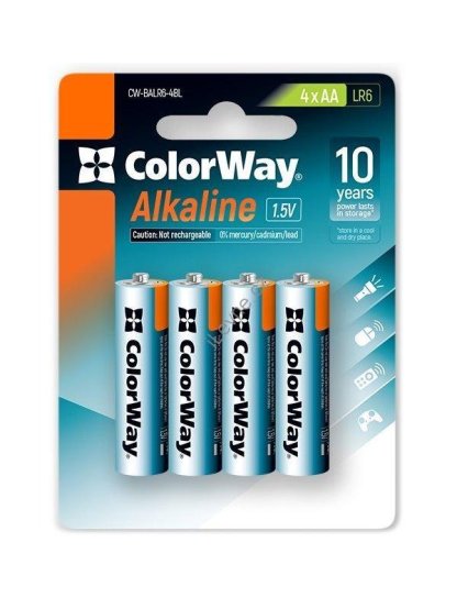 Colorway alkalická baterie AA/ 1.5V/ 4ks v balení/ Blister