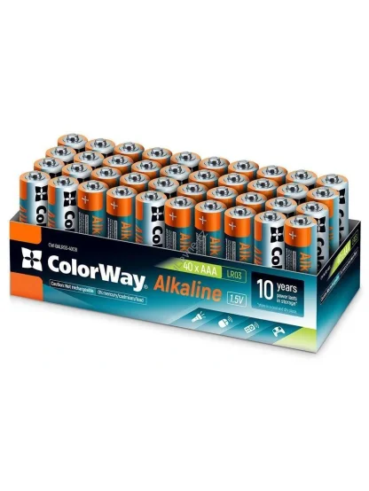Colorway alkalická baterie AAA/ 1.5V/ 40ks v balení