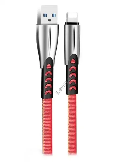 Colorway Datový Kabel USB/ Apple Lightning/ 2.4A/ 1m/ Zinc Alloy/ Červený