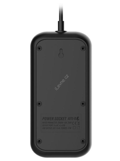 COLORWAY Prodlužovací napájecí přívod/ 6x Schuko/ 4x USB 5V / kabel 2m