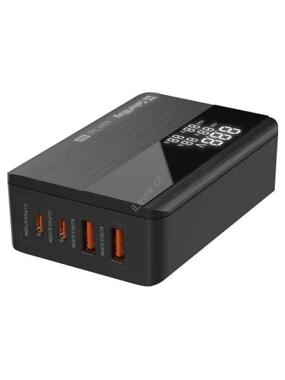 COLORWAY USB nabíječka/ 2x USB-A/ 2x USB-C/ 100W/ Černá