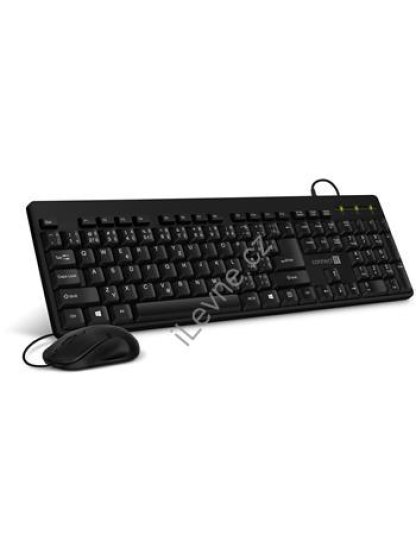 CONNECT IT Combo drátová černá klávesnice + myš, CZ