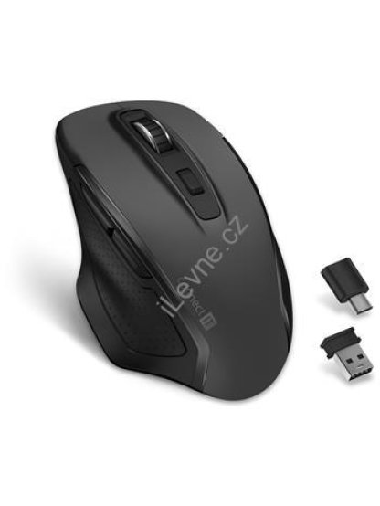 CONNECT IT Dual SmartSwitch bezdrátová myš, USB-A + C (+1x AA baterie zdarma), šedá