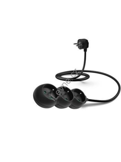 CONNECT IT prodlužovací kabel 230 V, 3 zásuvky, 1,5 m, bez vypínače (černý)