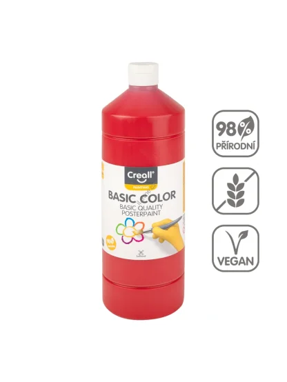 temperová barva, 1000 ml, červená