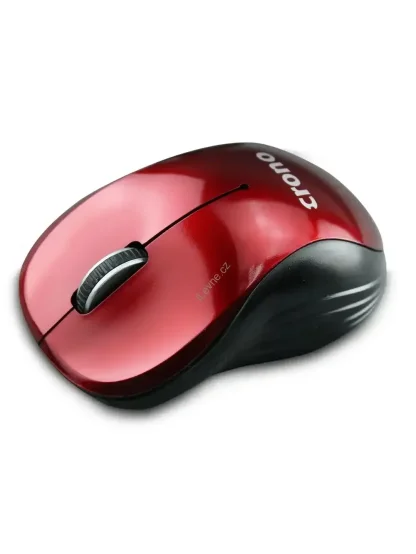 CRONO myš OP-641R/ bezdrátová 2.4GHz/ 1000 dpi/ optická/ USB/ červená