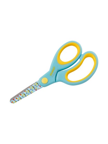 Dahle nůžky dětské, 13 cm, kulaté, zelené/auta