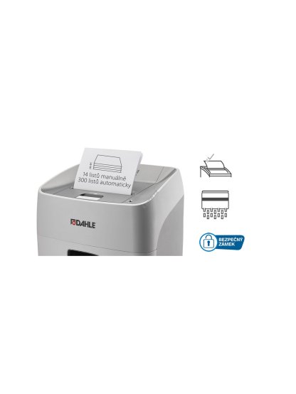 Dahle skartovač ShredMATIC® 300, 14/300 listů, 4 x 15 mm, 40 l