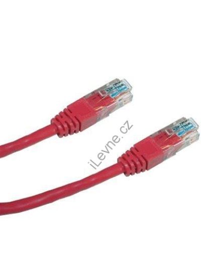 DATACOM Patch kabel UTP CAT5E 0,5m červený