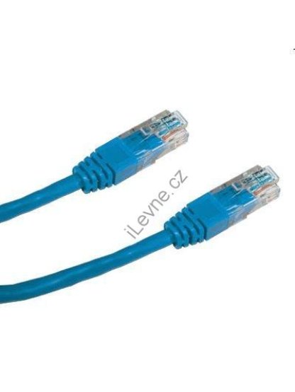 DATACOM Patch kabel UTP CAT5E 0,5m modrý
