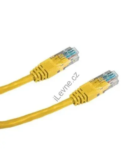 DATACOM Patch kabel UTP CAT5E 0,5m žlutý