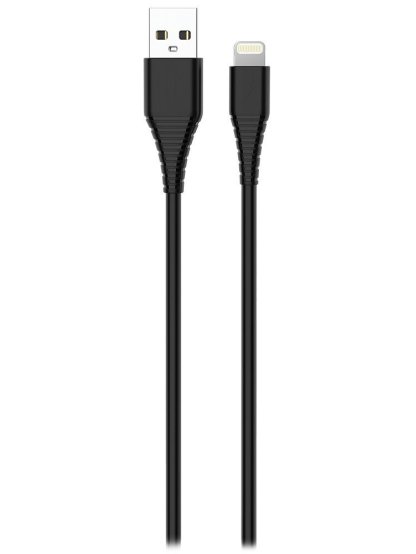 Datový Kabel USB/ Apple Lightning/ 2.4A/ 1m/ PVC/ Černý