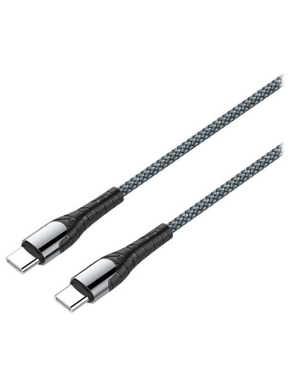 Datový Kabel USB-C/ USB-C/ 3A/ Fast Charging 65W/ 1m/ Šedivý