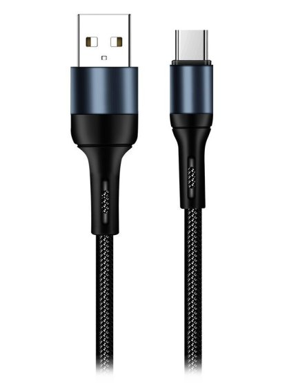 Datový Kabel USB/ USB-C / 2.4A/ 1m/ Černý
