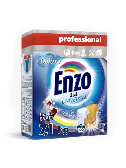 Deluxe Professional Enzo 2in1 Universal prací prášek 100 dávek, 7,1 kg