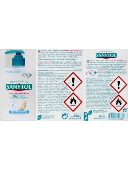 dezinfekční gel na ruce - hypoalergenní, 250 ml