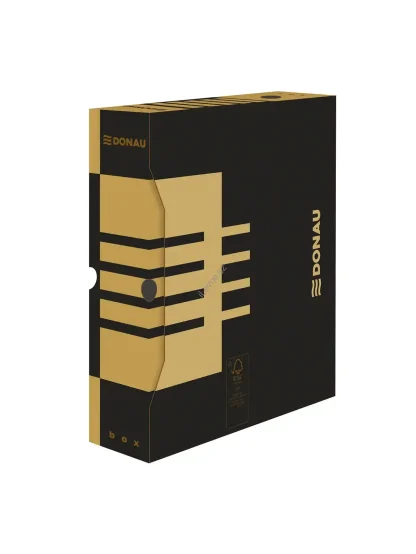DONAU archivační box A4/80 mm lepenka, hnědý
