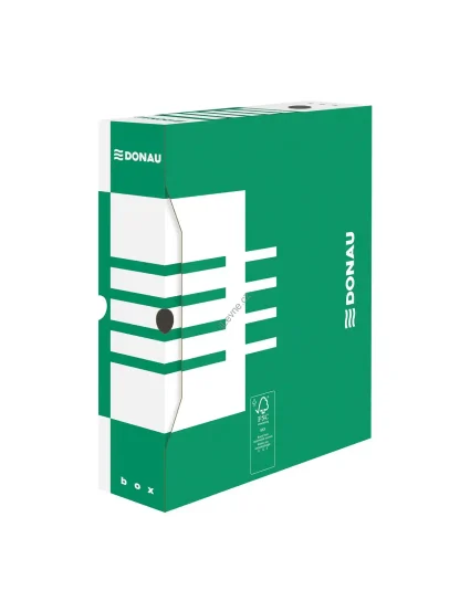 DONAU archivační box, A4/80 mm, lepenka, zelený