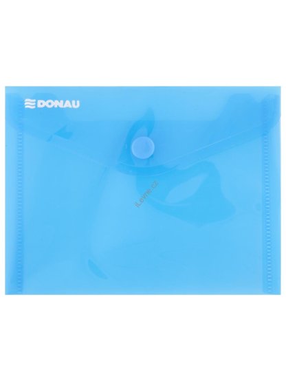 DONAU obálka s drukem průhledná, A6, PP, modrá