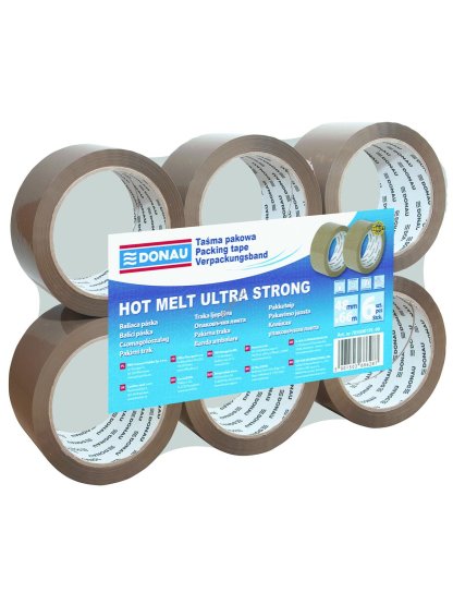 DONAU páska balicí hot melt, 48 mm x 66 m, hnědá
