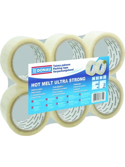DONAU páska balicí hot melt, 48 mm x 66 m, transparentní