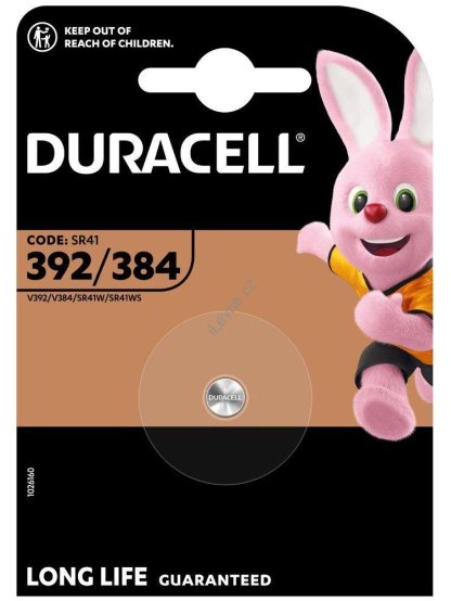 Duracell silver-oxide knoflíková baterie 392/384/SR41 1ks